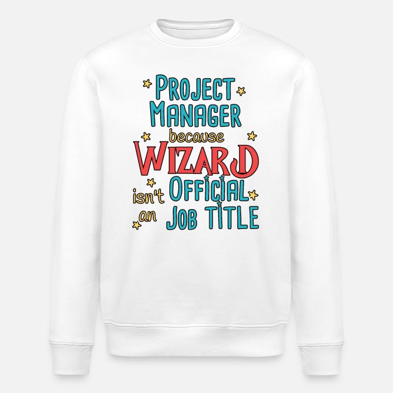 Project Manager Wizard - Stanley/Stella ROLLER Unisex Organic Sweatshirt - white