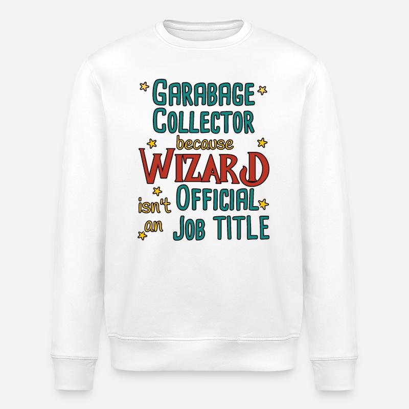 Garbage collector Wizard - Stanley/Stella Unisex Bio-Sweatshirt ROLLER - Weiß
