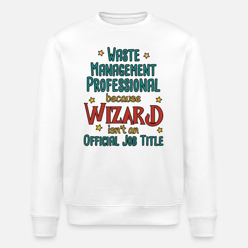 Waste Management Professional Wizard - Stanley/Stella ROLLER Unisex Organic Sweatshirt - white