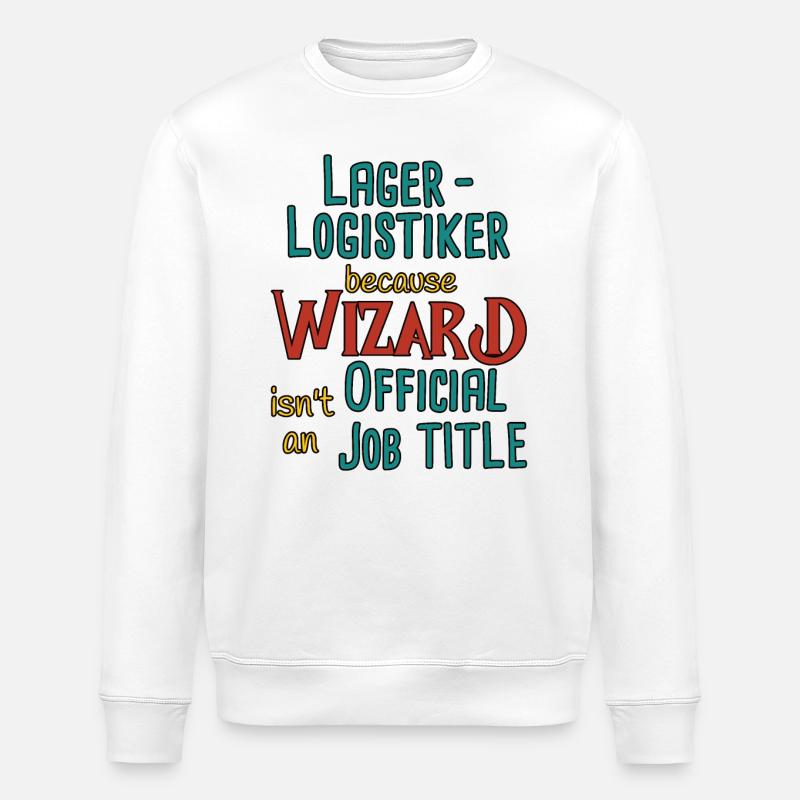 Warehouse Logistician Wizard - Stanley/Stella ROLLER Unisex Organic Sweatshirt - white