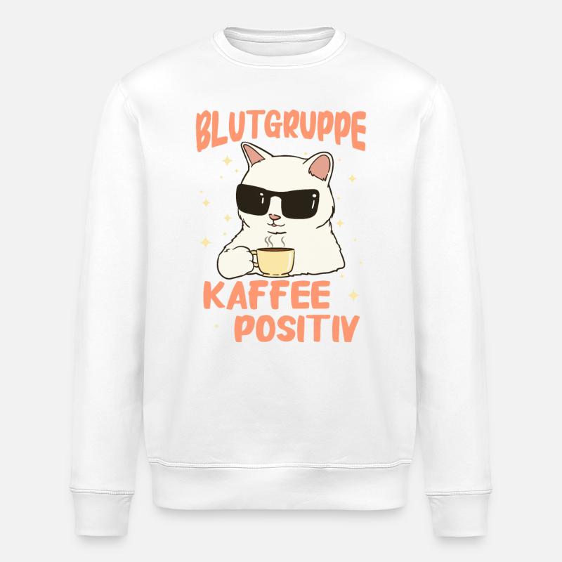 Kaffee Coffee Kaffeetrinker Kaffeeliebhaber - Stanley/Stella Unisex Bio-Sweatshirt ROLLER - Weiß