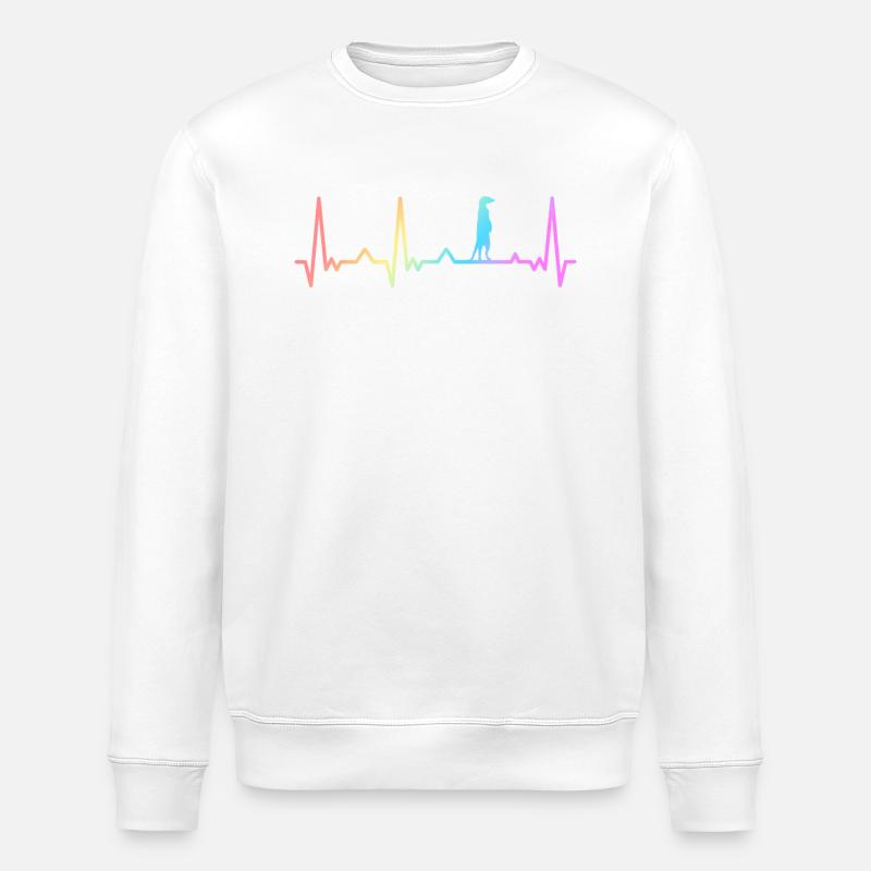 Erdmännchen Scharrtier Tier - Stanley/Stella Unisex Bio-Sweatshirt ROLLER - Weiß