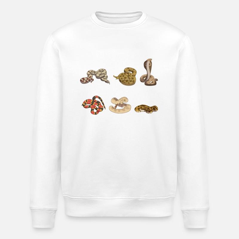 Serpent, Serpent, Animal - Sweat bio ROLLER Stanley/Stella Unisexe - blanc