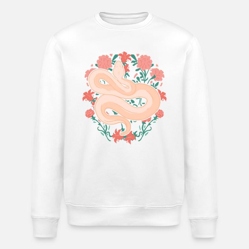 Serpent, Serpent, Animal - Sweat bio ROLLER Stanley/Stella Unisexe - blanc