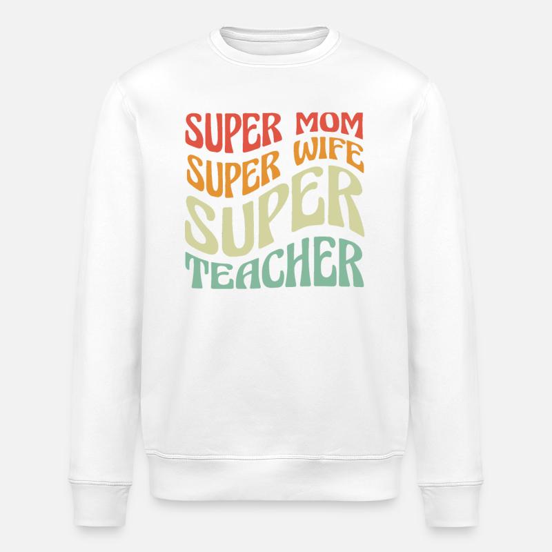 Lehrer Schule Lehrkraft Lehramt Lehrerin - Stanley/Stella Unisex Bio-Sweatshirt ROLLER - Weiß