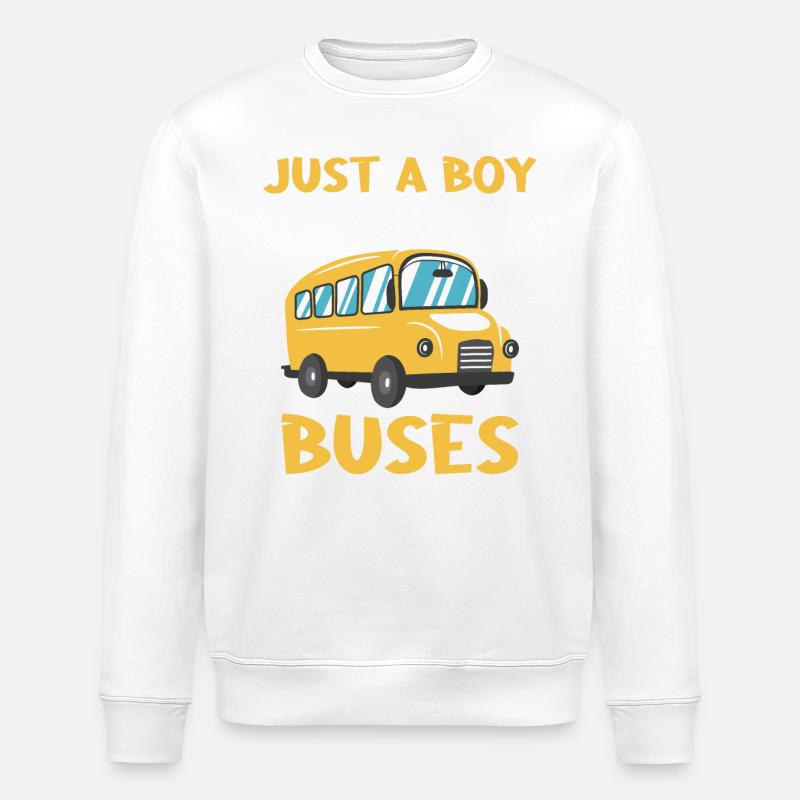 Bus Busfahrer Schulbus - Stanley/Stella Unisex Bio-Sweatshirt ROLLER - Weiß