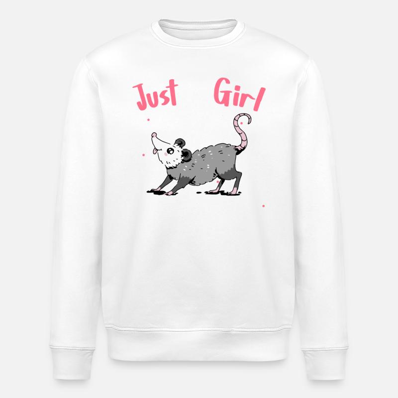 Opossum Possum Tier - Stanley/Stella Unisex Bio-Sweatshirt ROLLER - Weiß