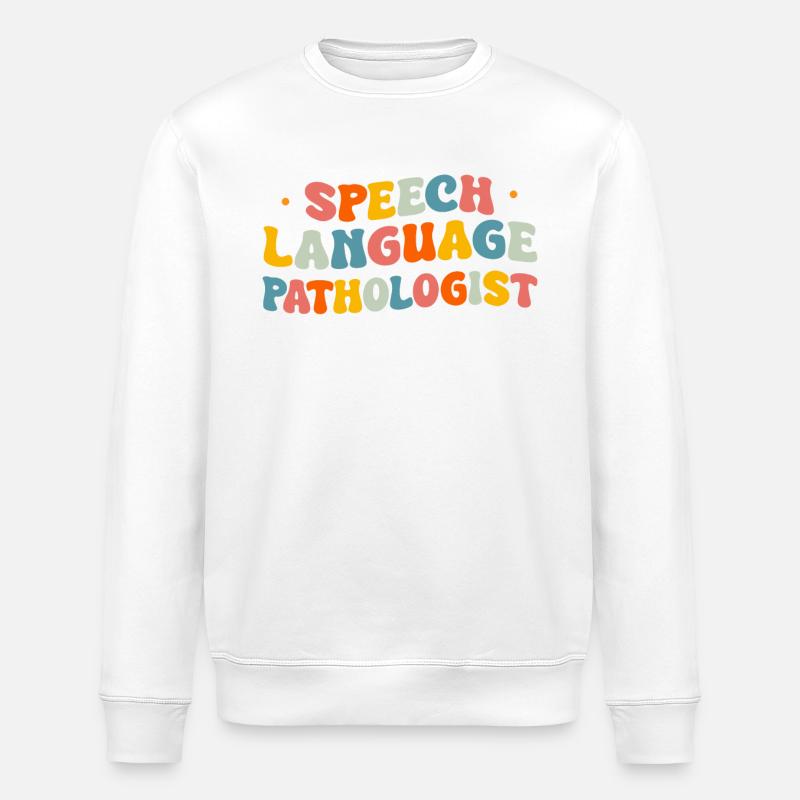 Logopäde Logopädie Sprachtherapie - Stanley/Stella Unisex Bio-Sweatshirt ROLLER - Weiß