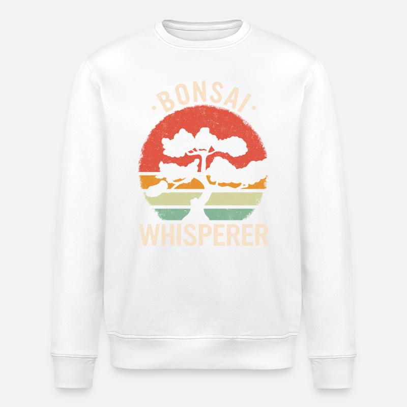 Bonsai Baum Japanisch Bonsai - Stanley/Stella Unisex Bio-Sweatshirt ROLLER - Weiß