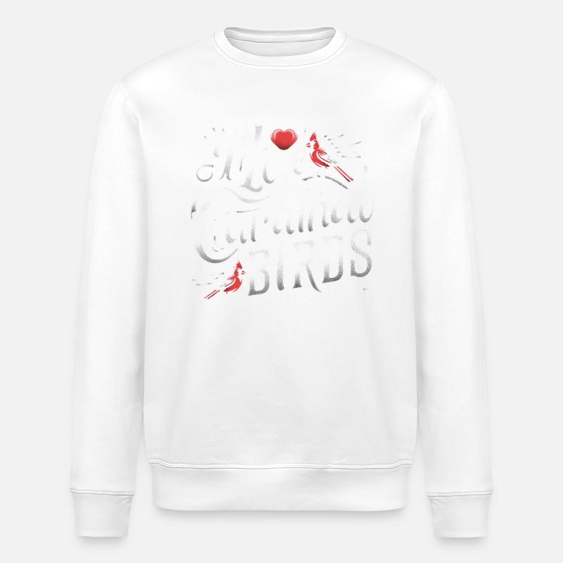 Kardinal Rotkardinal Vogel Roter Kardinal - Stanley/Stella Unisex Bio-Sweatshirt ROLLER - Weiß