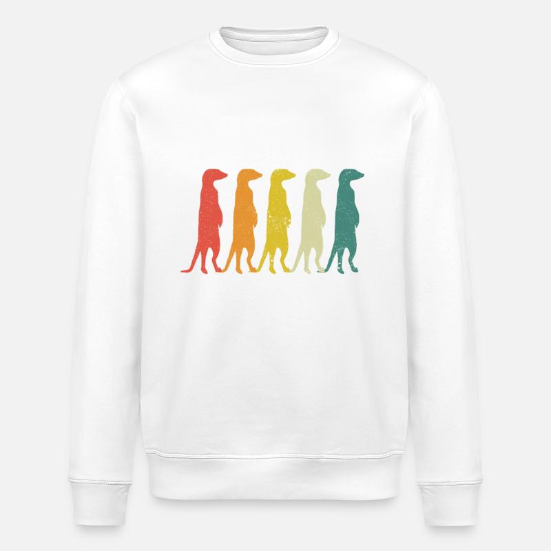 Suricate Animal Erdmann - Sweat bio ROLLER Stanley/Stella Unisexe - blanc