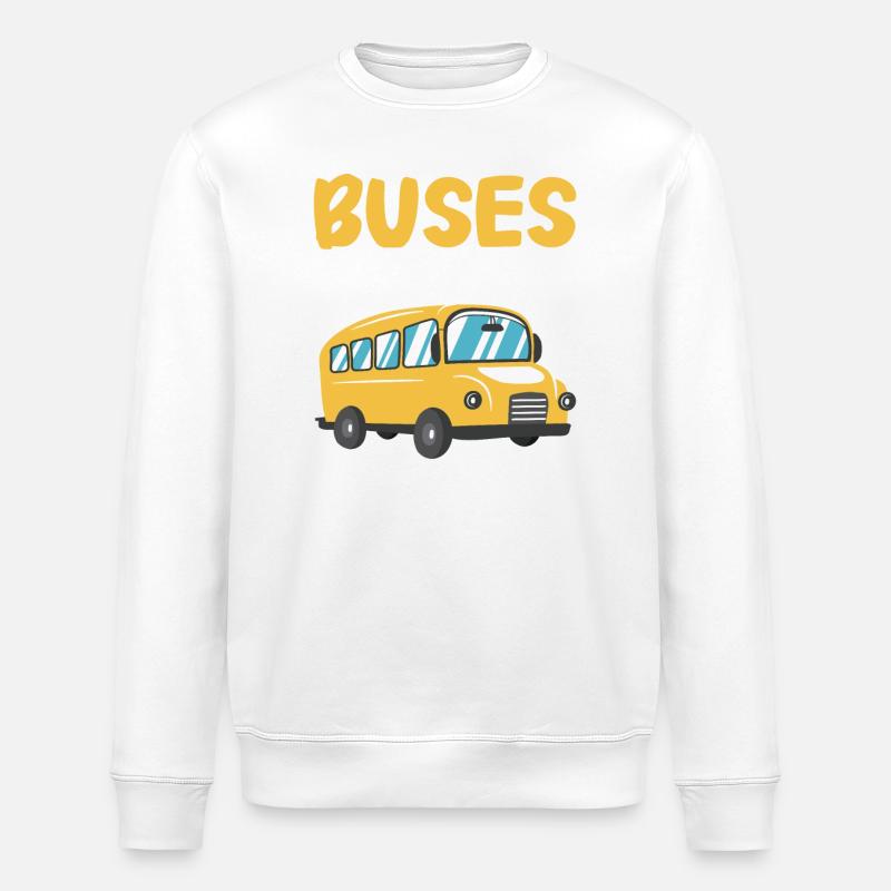 Bus Busfahrer Schulbus - Stanley/Stella Unisex Bio-Sweatshirt ROLLER - Weiß