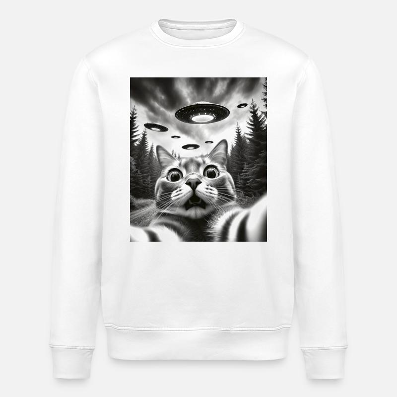 Alien UFO Aliens Außerirdischer - Sweat bio ROLLER Stanley/Stella Unisexe - blanc