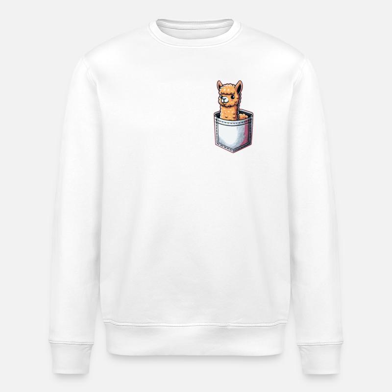 Alpaka Llama - Stanley/Stella Unisex Bio-Sweatshirt ROLLER - Weiß
