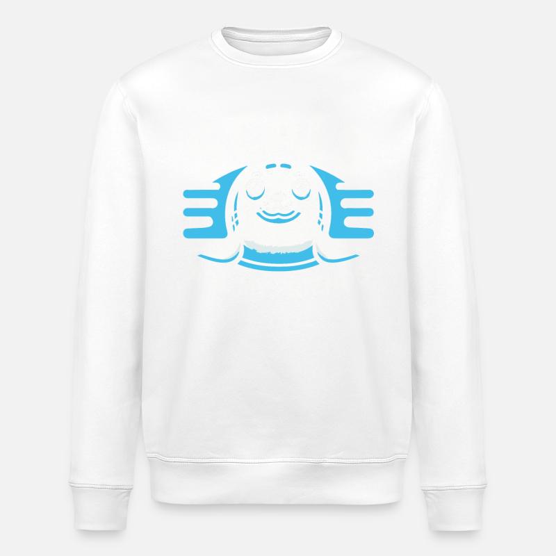 Robbe Robben Tier Seelöwe - Stanley/Stella Unisex Bio-Sweatshirt ROLLER - Weiß