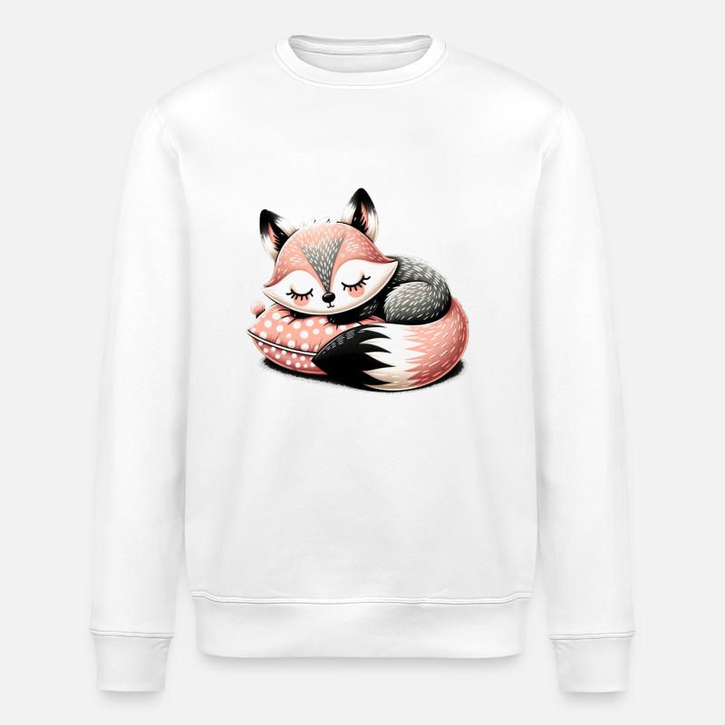 Fuchs Füchse Tier - Stanley/Stella Unisex Bio-Sweatshirt ROLLER - Weiß