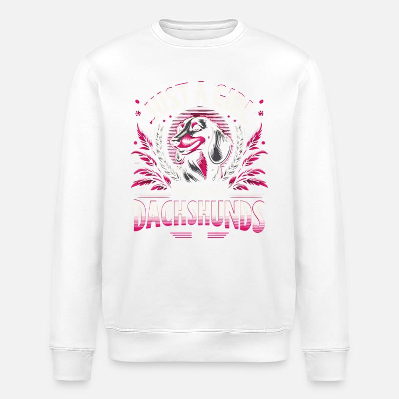 Chien teckel - Sweat bio ROLLER Stanley/Stella Unisexe - blanc