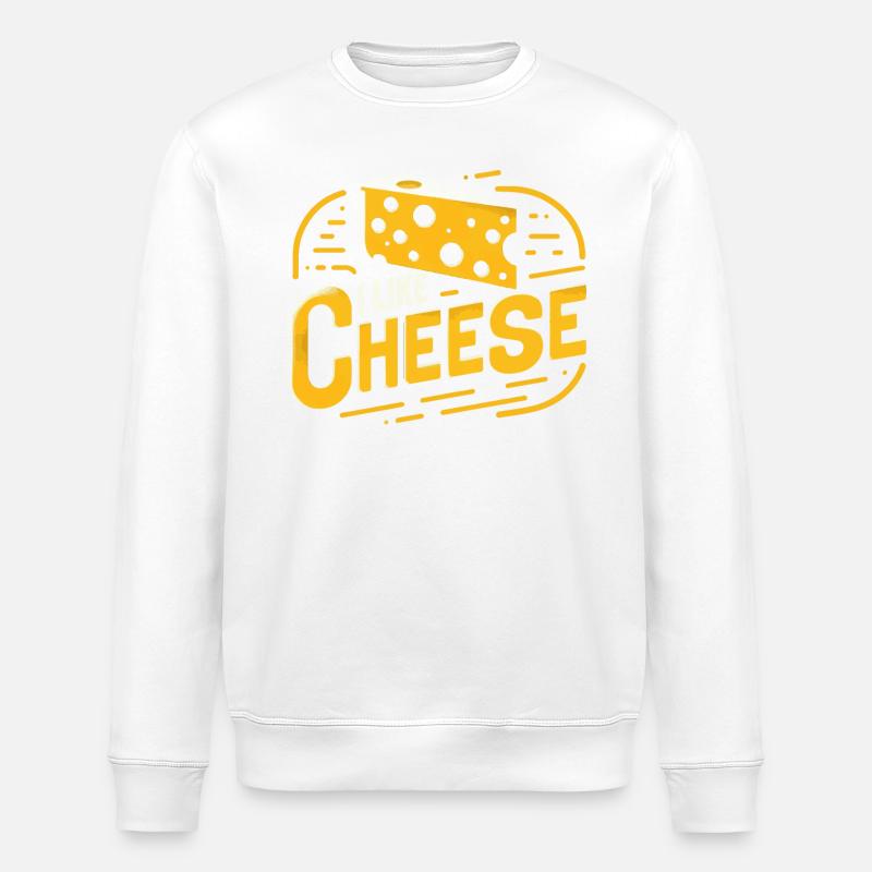 Cheese Food Amateurs de fromage - Sweat bio ROLLER Stanley/Stella Unisexe - blanc