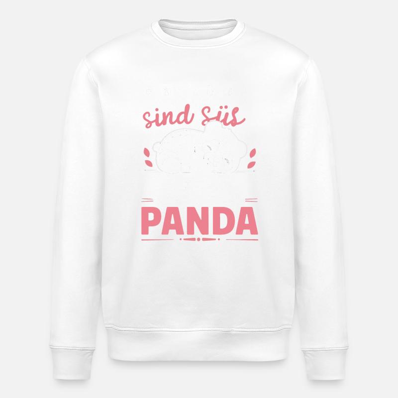 Panda Panda Bear Pandas - Stanley/Stella ROLLER Unisex Organic Sweatshirt - white
