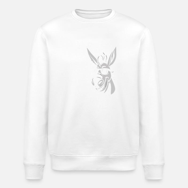 Âne, Âne, Mulet, Mule - Sweat bio ROLLER Stanley/Stella Unisexe - blanc