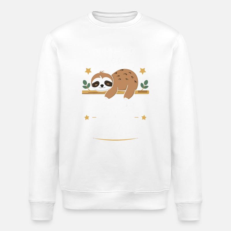 Sloth Sloths Sleep Lazy - Stanley/Stella ROLLER Unisex Organic Sweatshirt - white
