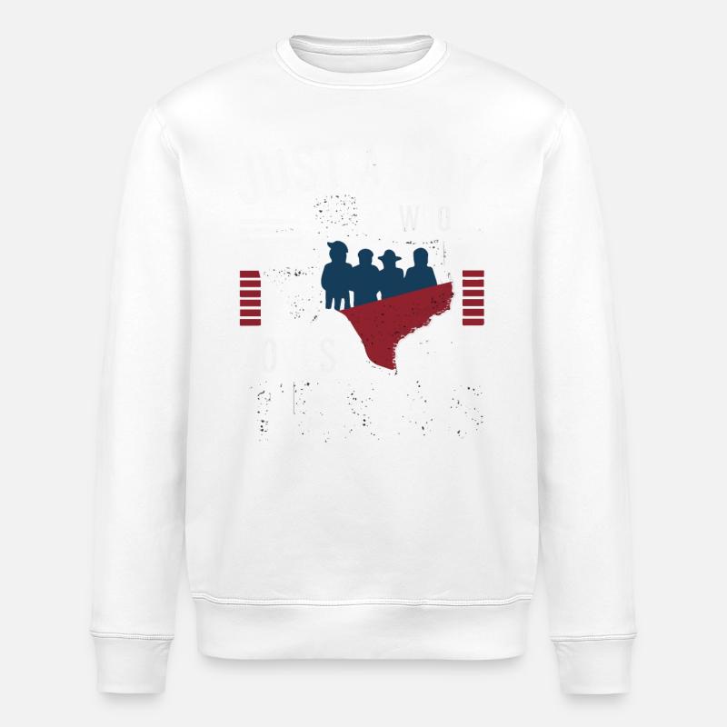 Texas State Texans Texas - Stanley/Stella ROLLER Unisex Organic Sweatshirt - white