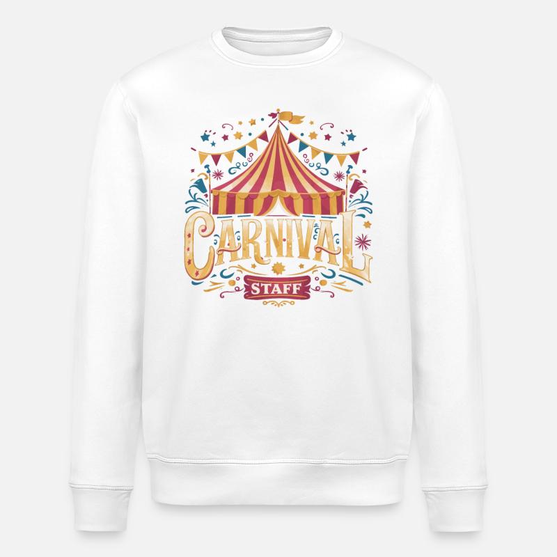 Cirque Carnaval Carnaval - Sweat bio ROLLER Stanley/Stella Unisexe - blanc