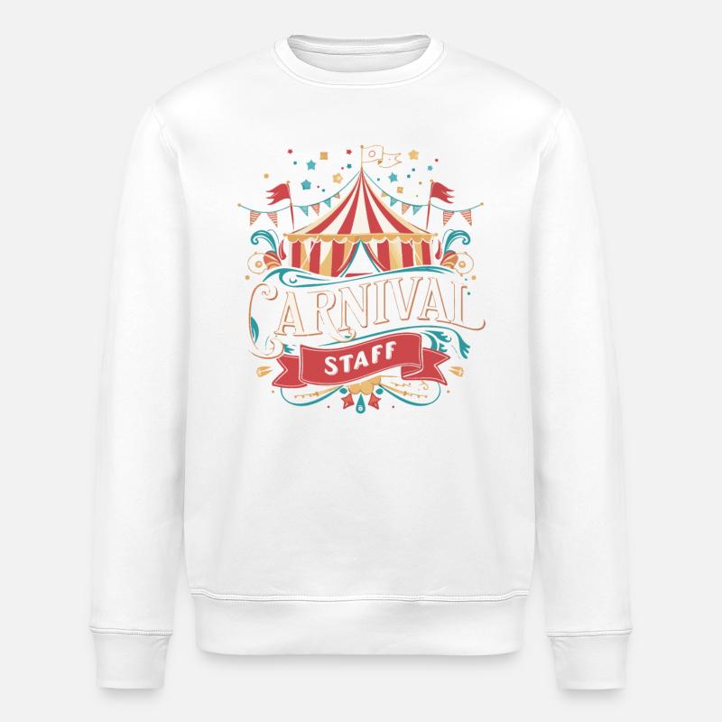 Cirque Carnaval Carnaval - Sweat bio ROLLER Stanley/Stella Unisexe - blanc