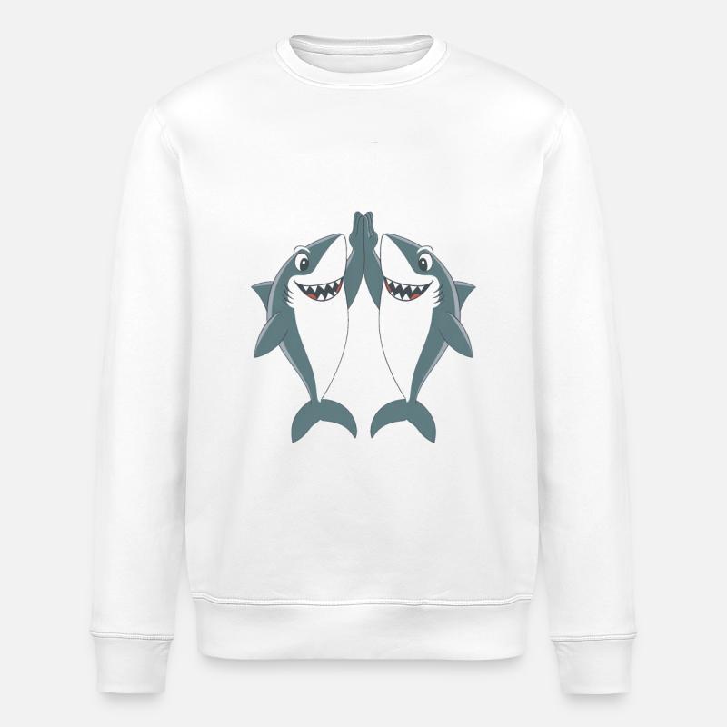 Requin Requin Requins Requin - Sweat bio ROLLER Stanley/Stella Unisexe - blanc