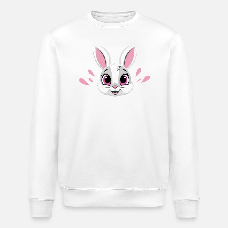 Bunny Bunnies Rabbit Pet - Stanley/Stella ROLLER Unisex Organic Sweatshirt - white