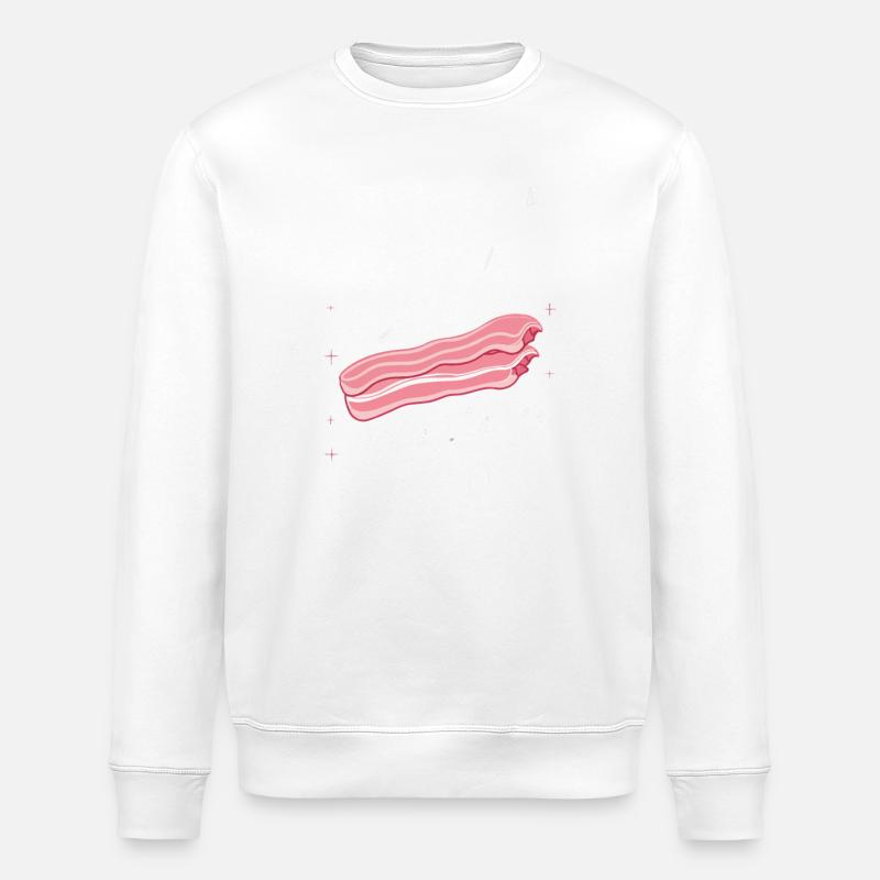 Bacon Frühstück Speck - Stanley/Stella Unisex Bio-Sweatshirt ROLLER - Weiß