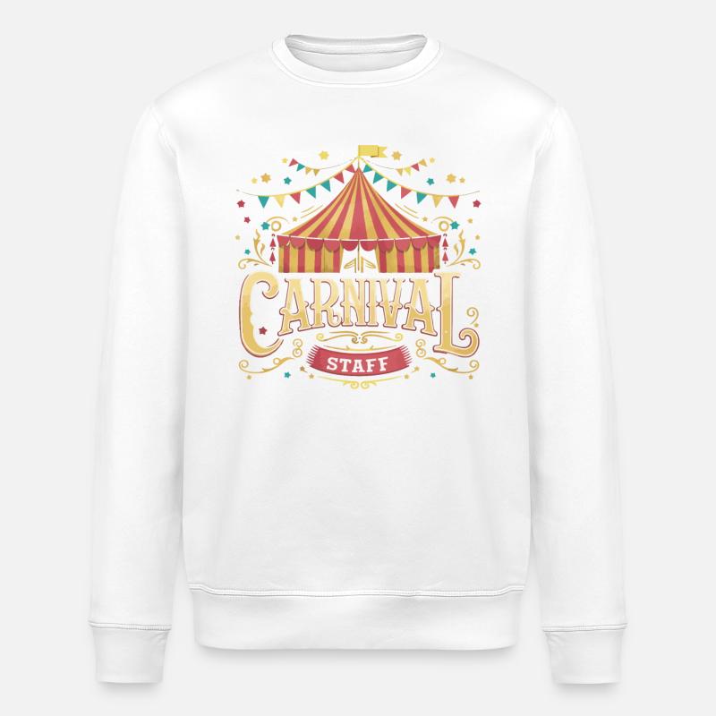 Zirkus Fasching Karneval - Stanley/Stella Unisex Bio-Sweatshirt ROLLER - Weiß