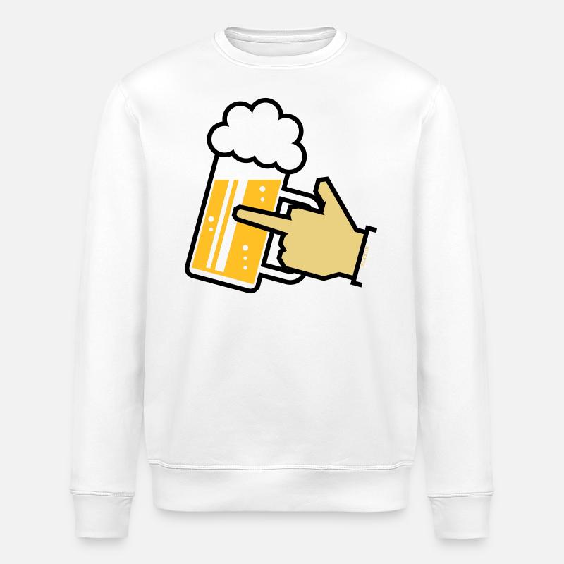 XFinger Icon (R3) - Stanley/Stella ROLLER Unisex Organic Sweatshirt - white