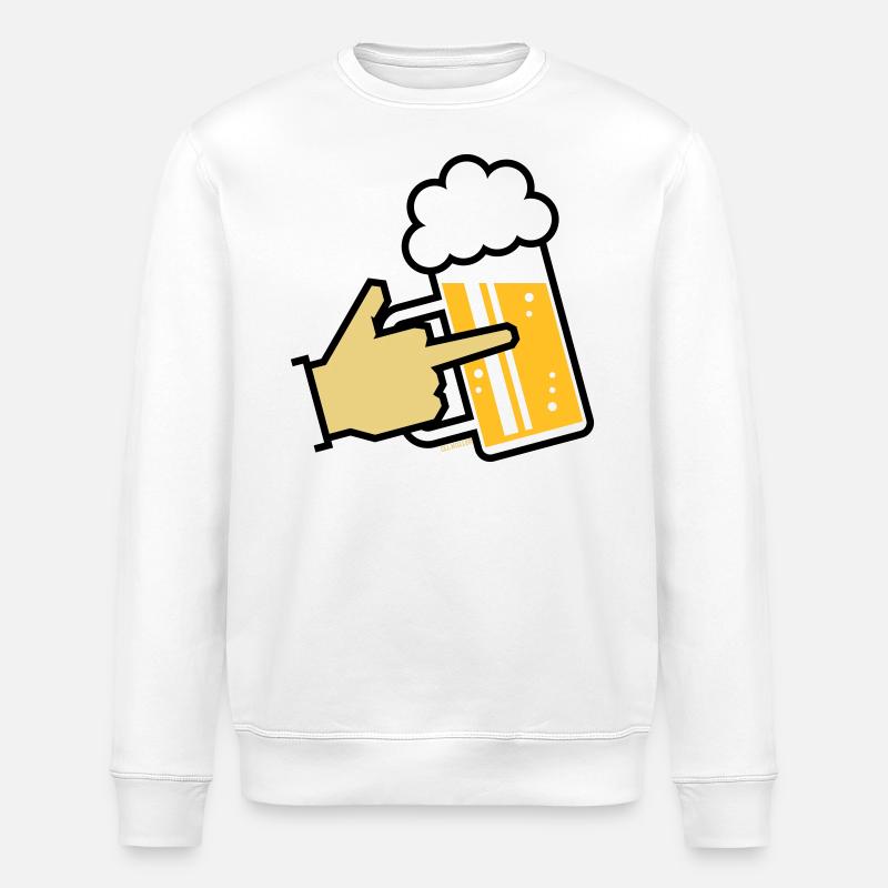 XFinger Symbol L3 - Stanley/Stella ROLLER Unisex Organic Sweatshirt - white