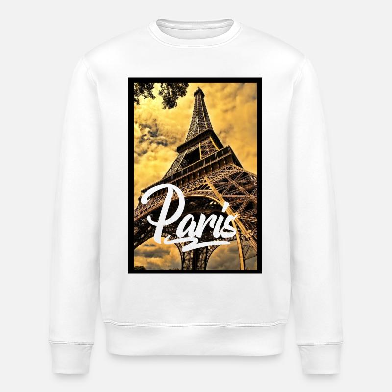 Paris - Sweat bio ROLLER Stanley/Stella Unisexe - blanc