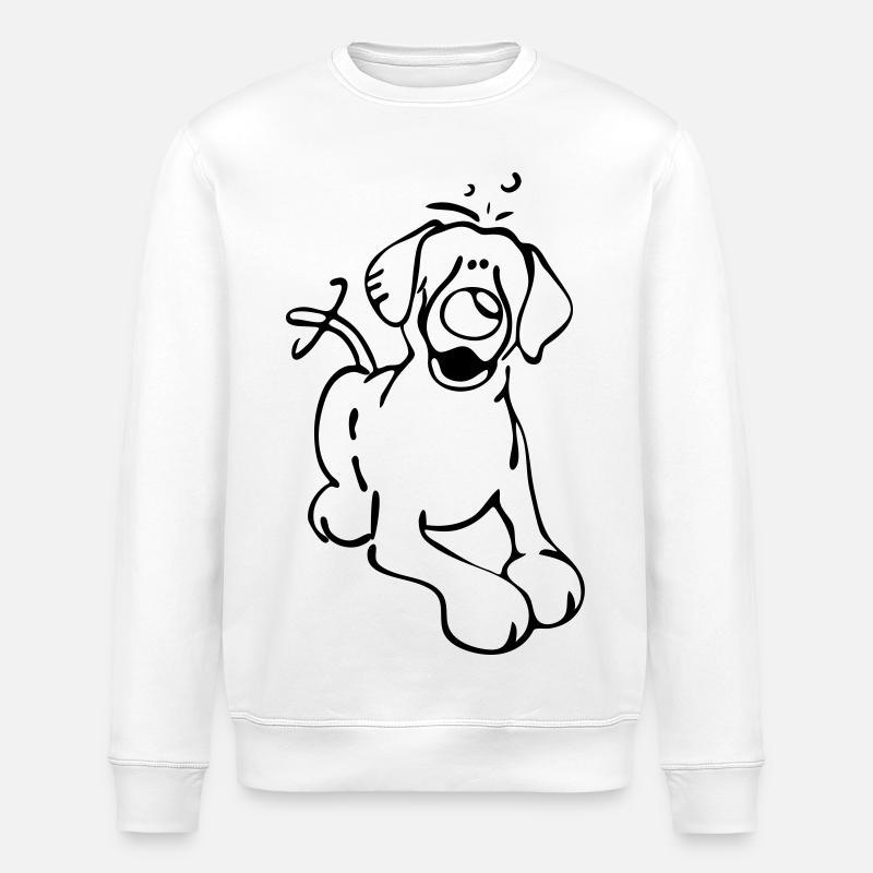 Labrador Retriever - Hund - Stanley/Stella Unisex Bio-Sweatshirt ROLLER - Weiß
