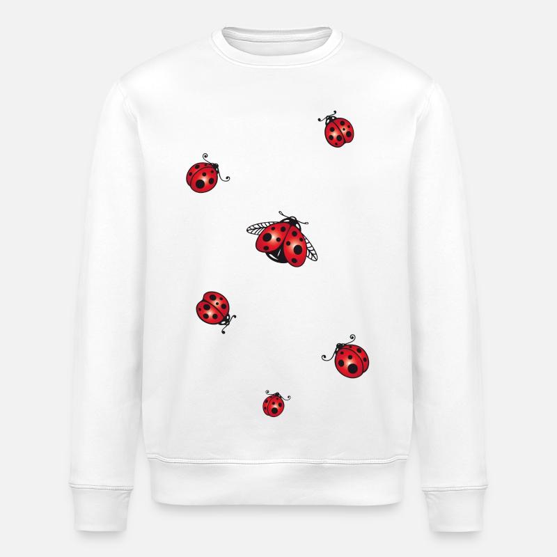 ladybug - Stanley/Stella ROLLER Unisex Organic Sweatshirt - white