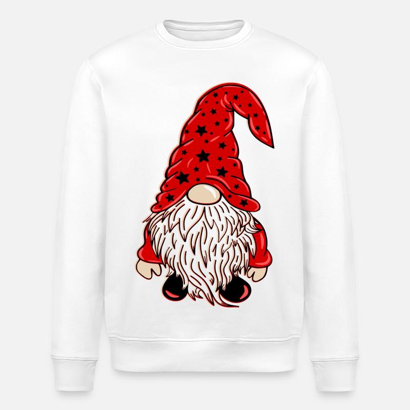 Weihnachts Wichtel Xmas Gnom - Stanley/Stella Unisex Bio-Sweatshirt ROLLER - Weiß