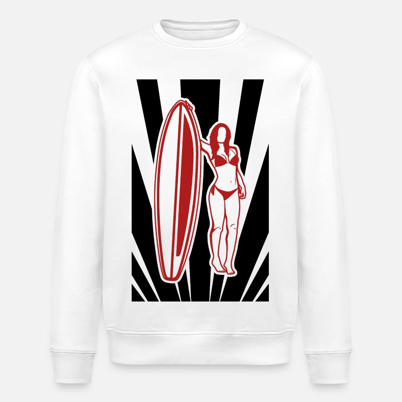 Conception du Wave Rider - Sweat bio ROLLER Stanley/Stella Unisexe - blanc