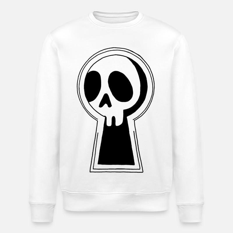 Der Schwarze Tod schaut uns zu - Stanley/Stella Unisex Bio-Sweatshirt ROLLER - Weiß