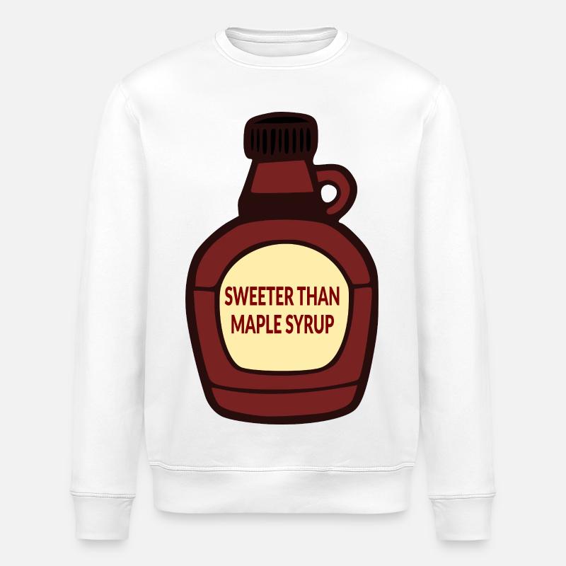 Complément sucré au sirop d’érable - Sweat bio ROLLER Stanley/Stella Unisexe - blanc