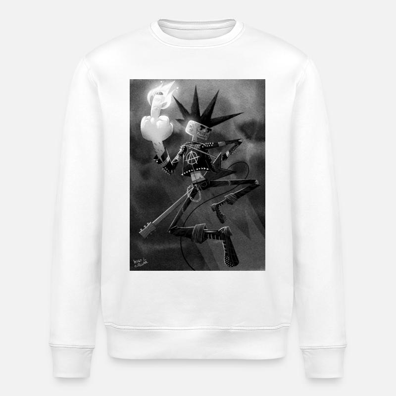 PUNK - Stanley/Stella Unisex Bio-Sweatshirt ROLLER - Weiß