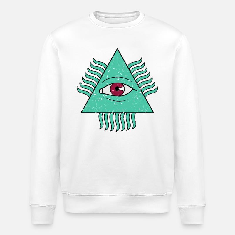 Pyramide Auge - Stanley/Stella Unisex Bio-Sweatshirt ROLLER - Weiß