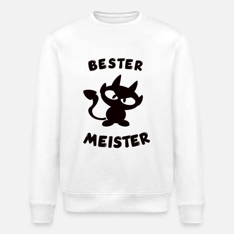 cooles bester Meister Design - Stanley/Stella Unisex Bio-Sweatshirt ROLLER - Weiß