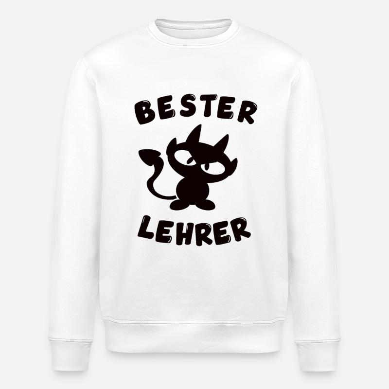 cooles bester Lehrer Design - Stanley/Stella Unisex Bio-Sweatshirt ROLLER - Weiß