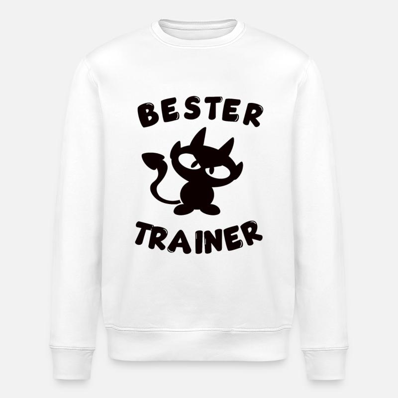 cooles bester Trainer Design - Stanley/Stella Unisex Bio-Sweatshirt ROLLER - Weiß