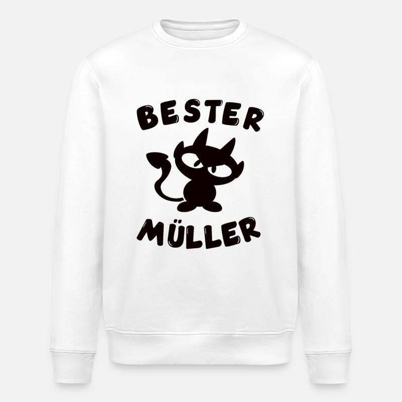 cooles bester Müller Design - Stanley/Stella Unisex Bio-Sweatshirt ROLLER - Weiß