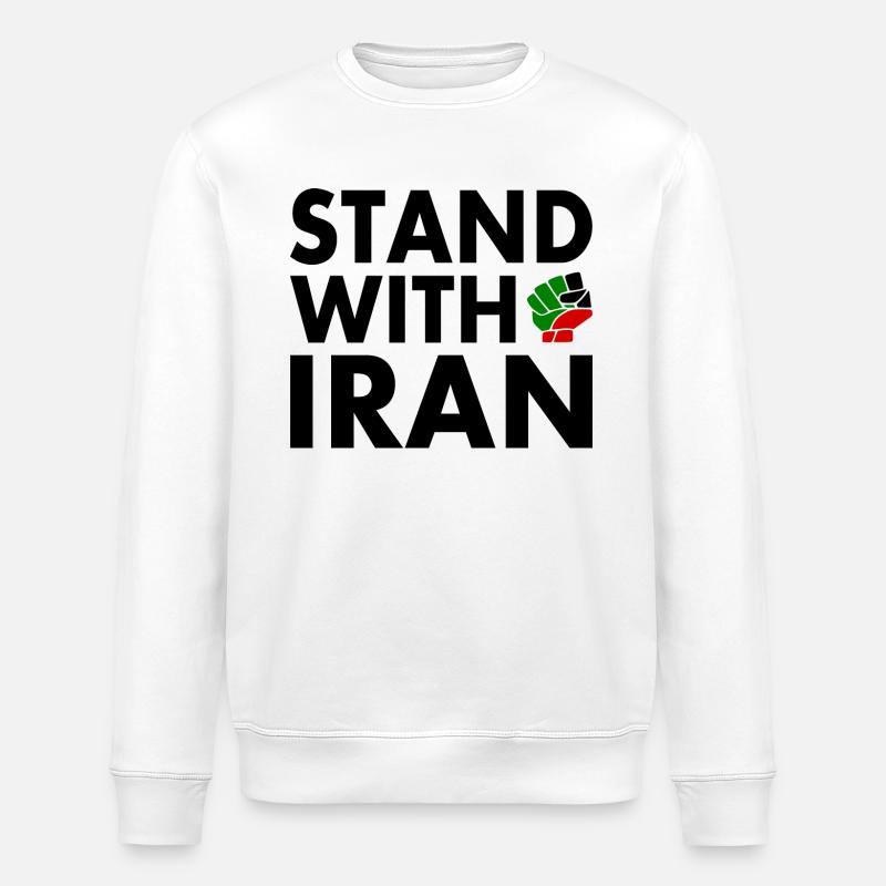 Stand with iran - Sweat bio ROLLER Stanley/Stella Unisexe - blanc