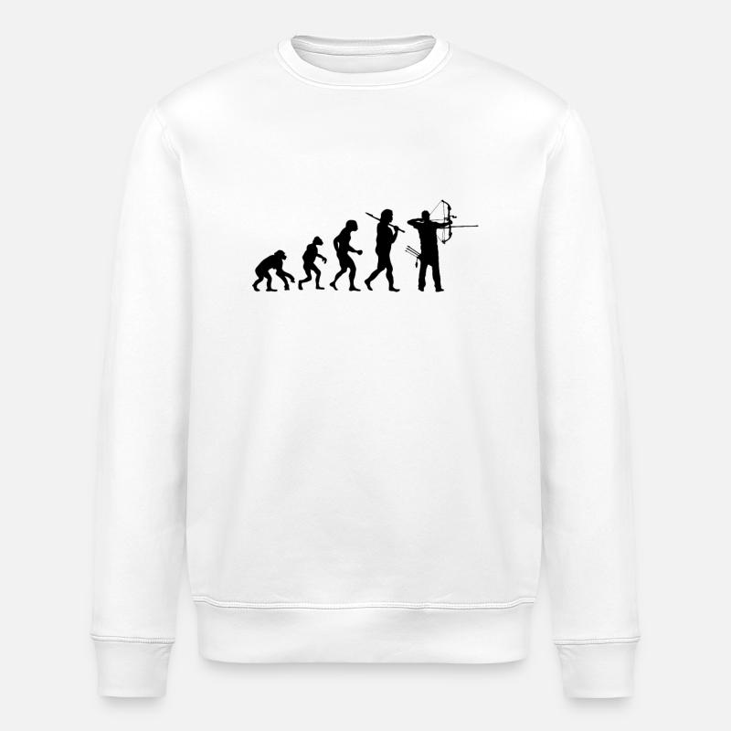 Evolution Archery - Stanley/Stella ROLLER Unisex Organic Sweatshirt - white
