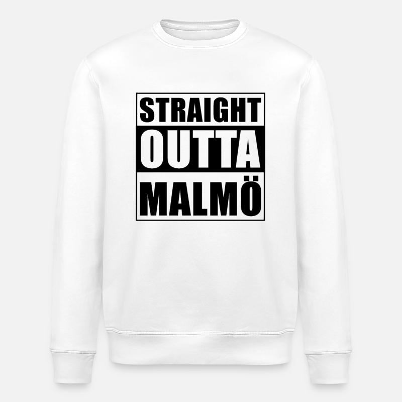 Straight outta Malmö - Stanley/Stella Unisex Bio-Sweatshirt ROLLER - Weiß